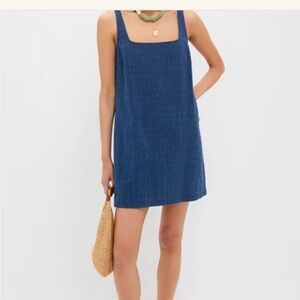 Tuckernuck POMANDER PLACE Textured Windowpane Denim Cassie Dress
